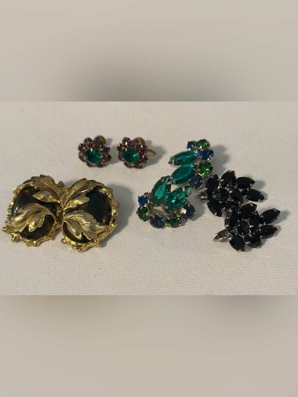 Vintage Earring Lot 4 Pairs Retro 70s Y2K Colorful Statement Jewelry